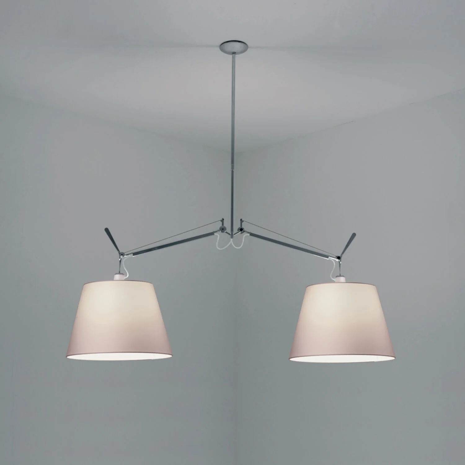 TOLOMEO DOUBLE SHADE SUSPENSION WITH 14-INCH DIFFUSER