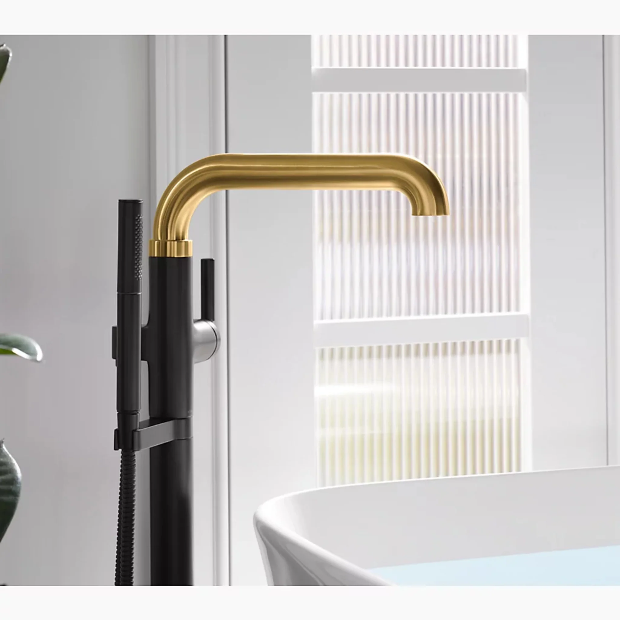 TONE FLOOR MOUNT BATH FILLER TRIM WITH HANDSHOWER - Image 16