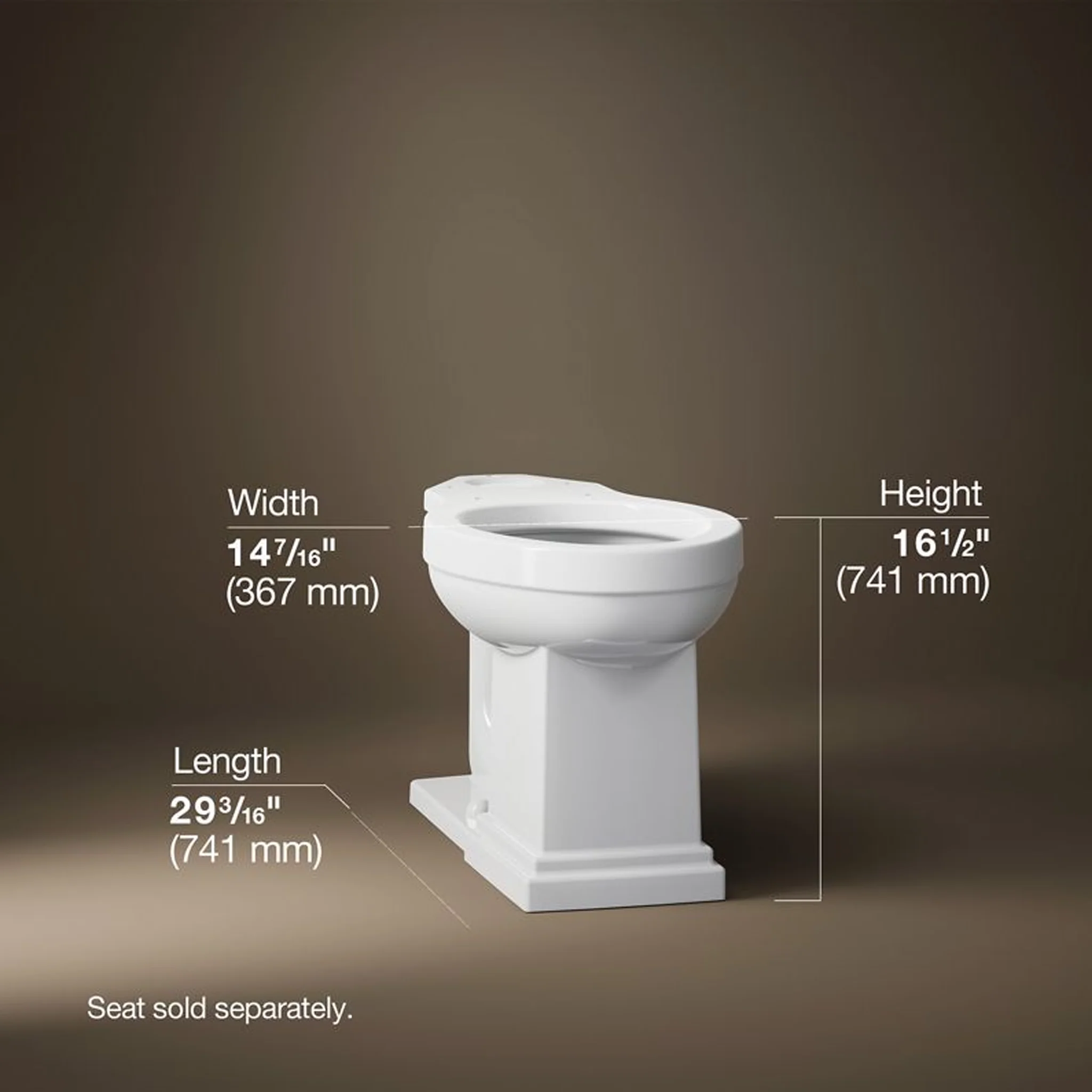 TRESHAM® ELONGATED TOILET BOWL ONLY - Image 5