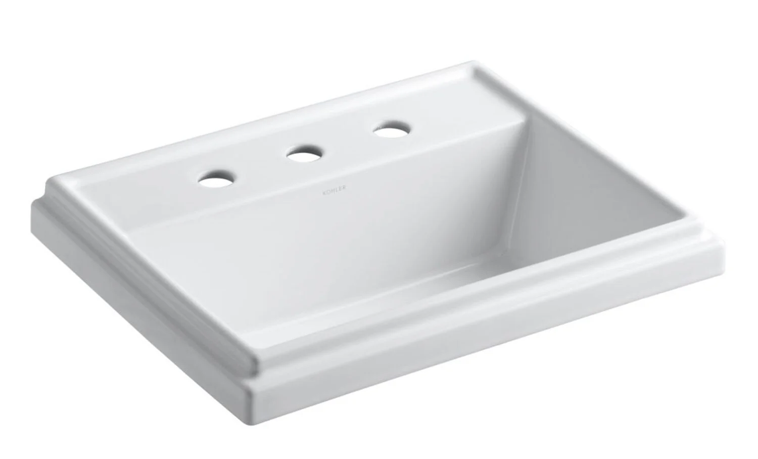 TRESHAM® RECTANGULAR DROP IN BATHROOM SINK WITH 8-INCH WIDESPREAD FAUCET HOLES
