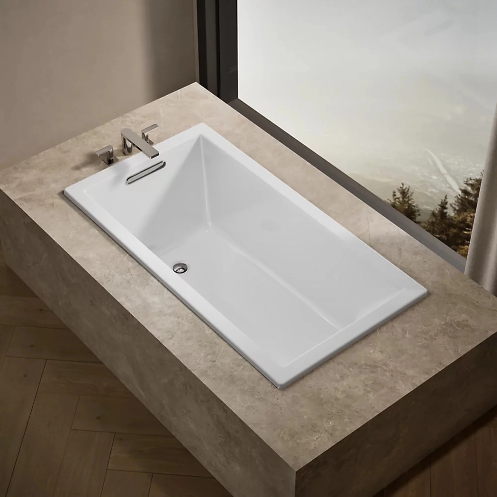 UNDERSCORE RECTANGLE 60 X 32 INCHES DROP-IN BATHTUB - Image 2
