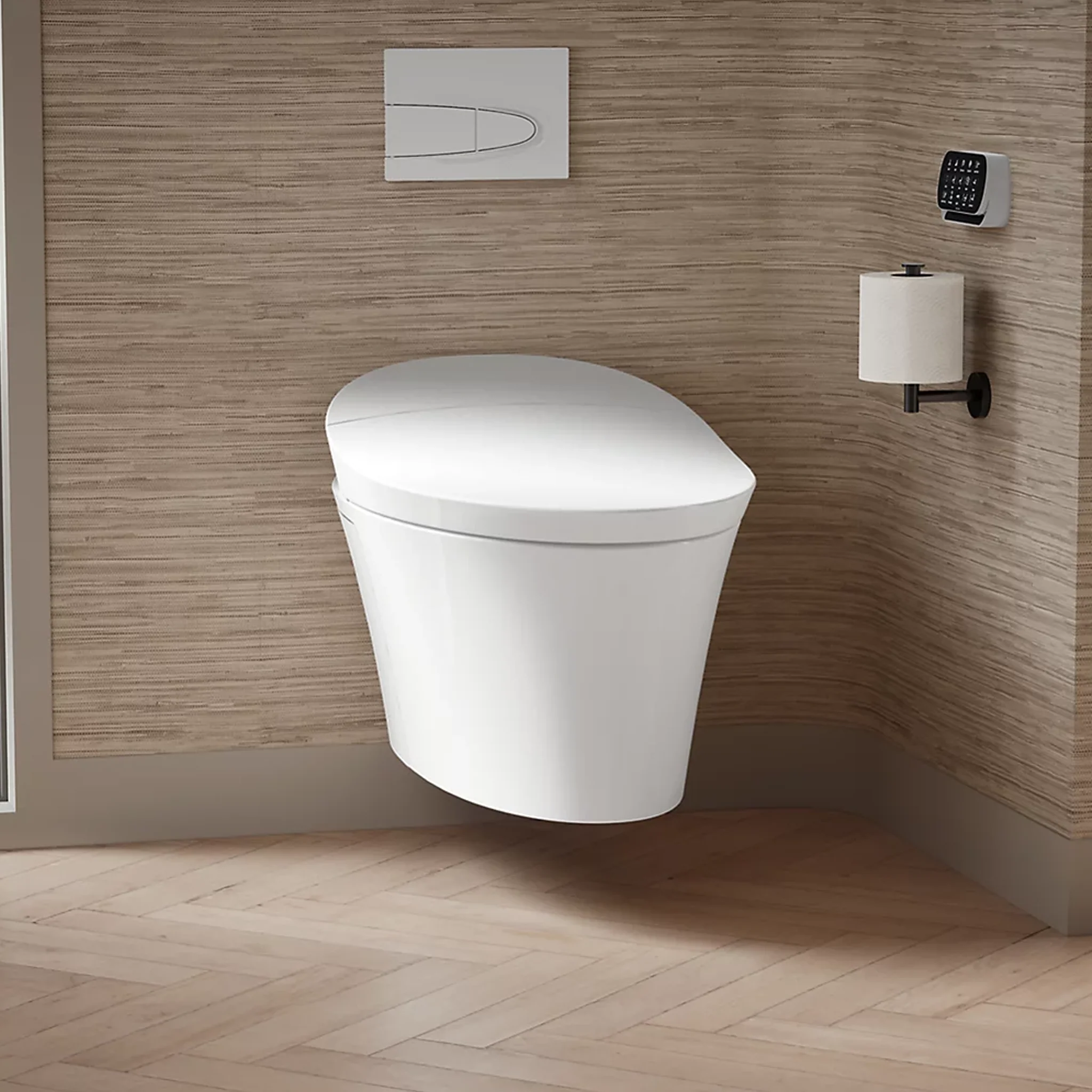 VEIL WALL-HUNG COMPACT ELONGATED SMART TOILET BOWL, DUAL FLUSH - Image 2