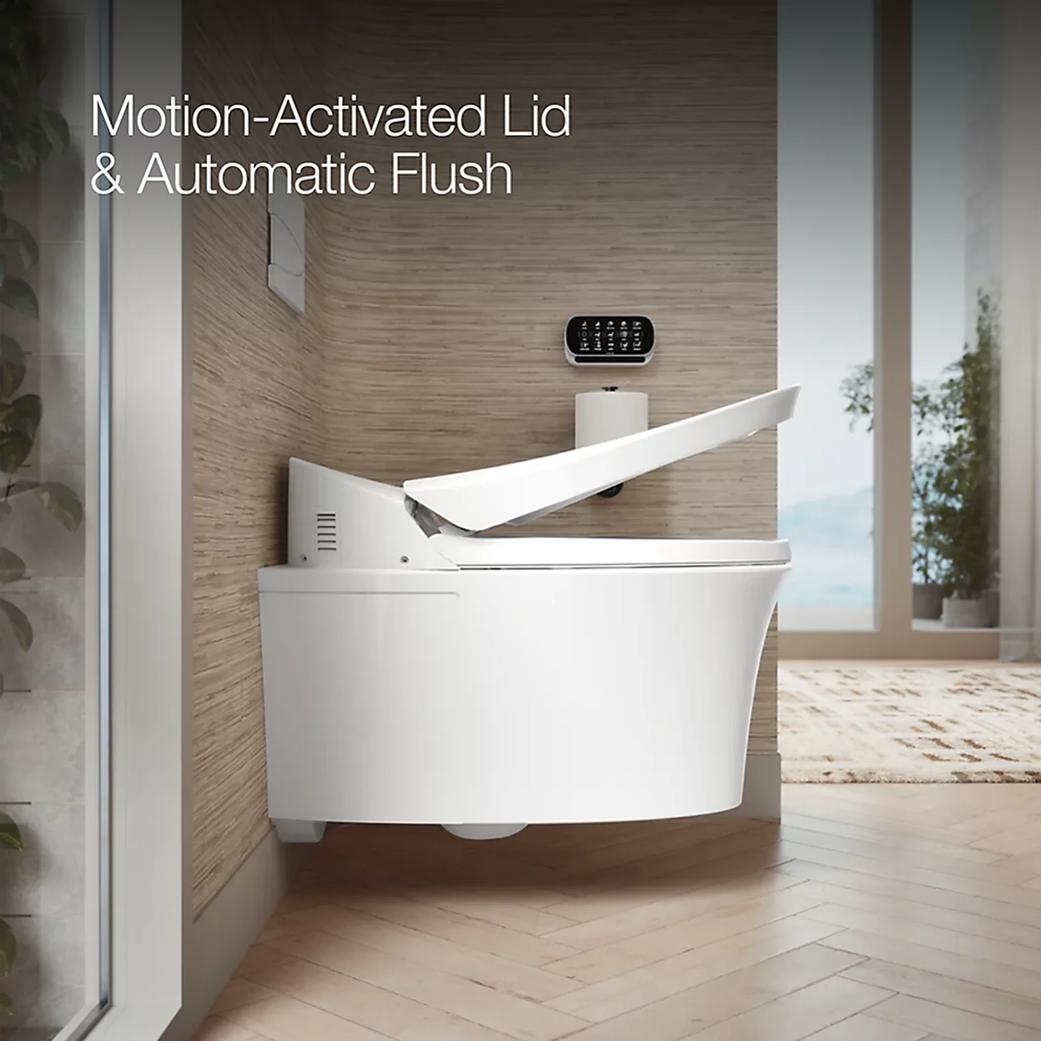 VEIL WALL-HUNG COMPACT ELONGATED SMART TOILET BOWL, DUAL FLUSH - Image 5