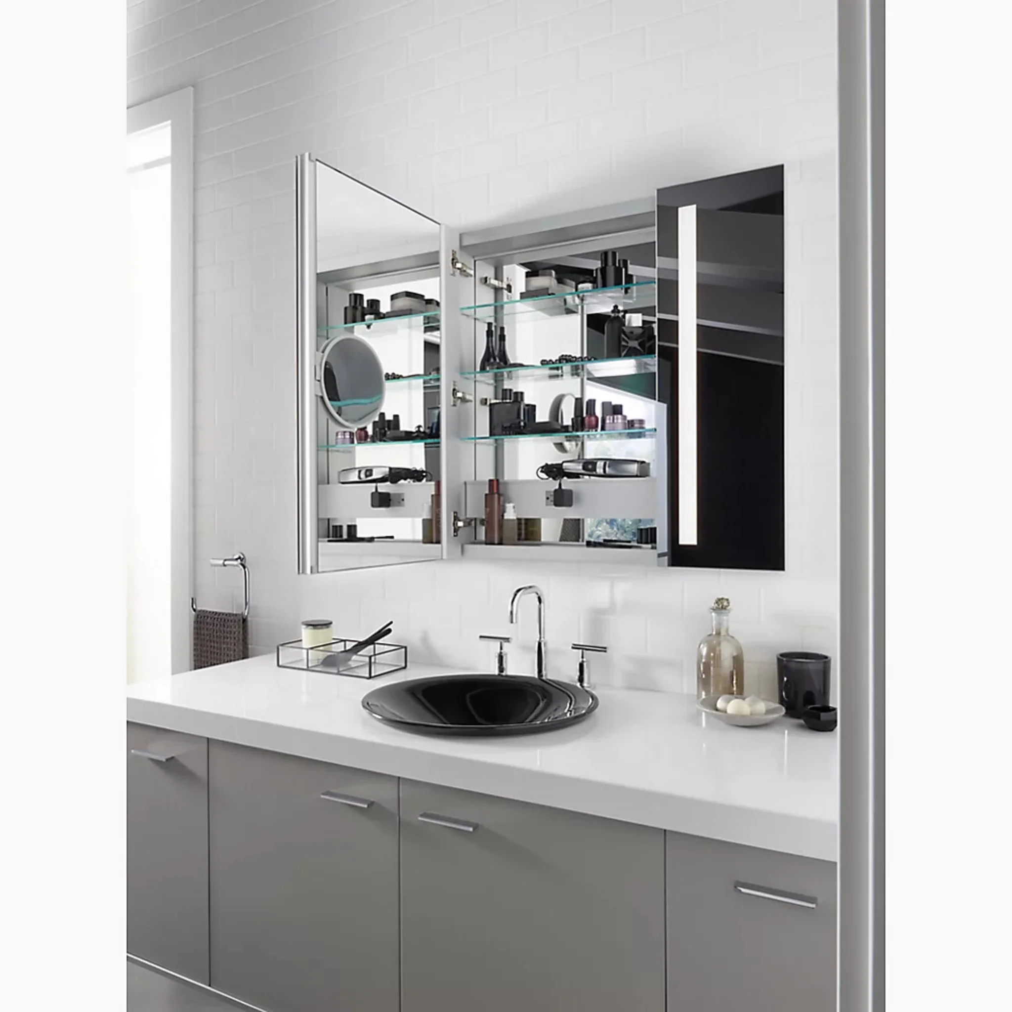 VERDERA 40 X 30 INCHES LIGHTED MEDICINE CABINET - Image 3