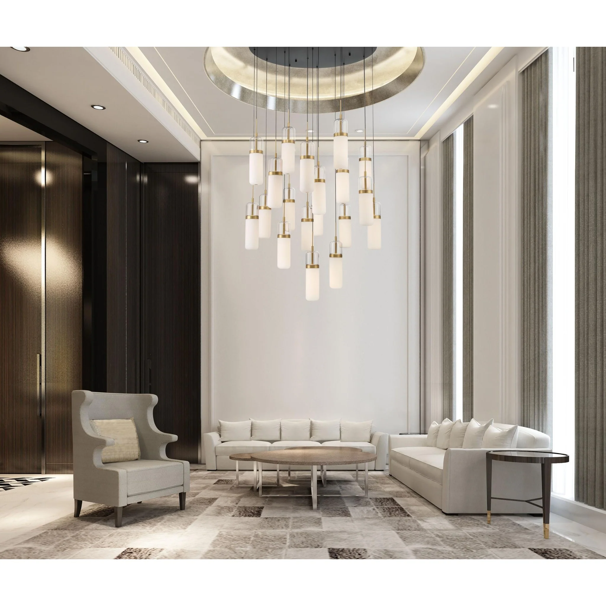 VERONA ROUND LED CHANDELIER (MULTIPLE SIZES) - Image 12