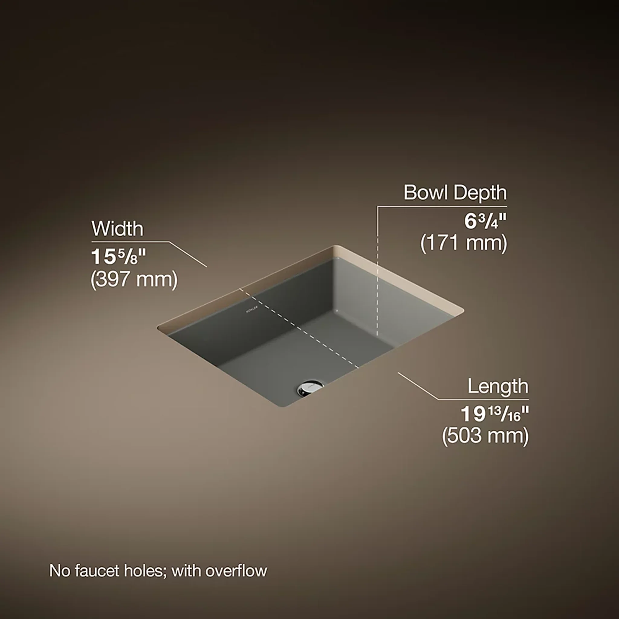 VERTICYL® RECTANGLE UNDERMOUNT BATHROOM SINK - Image 9