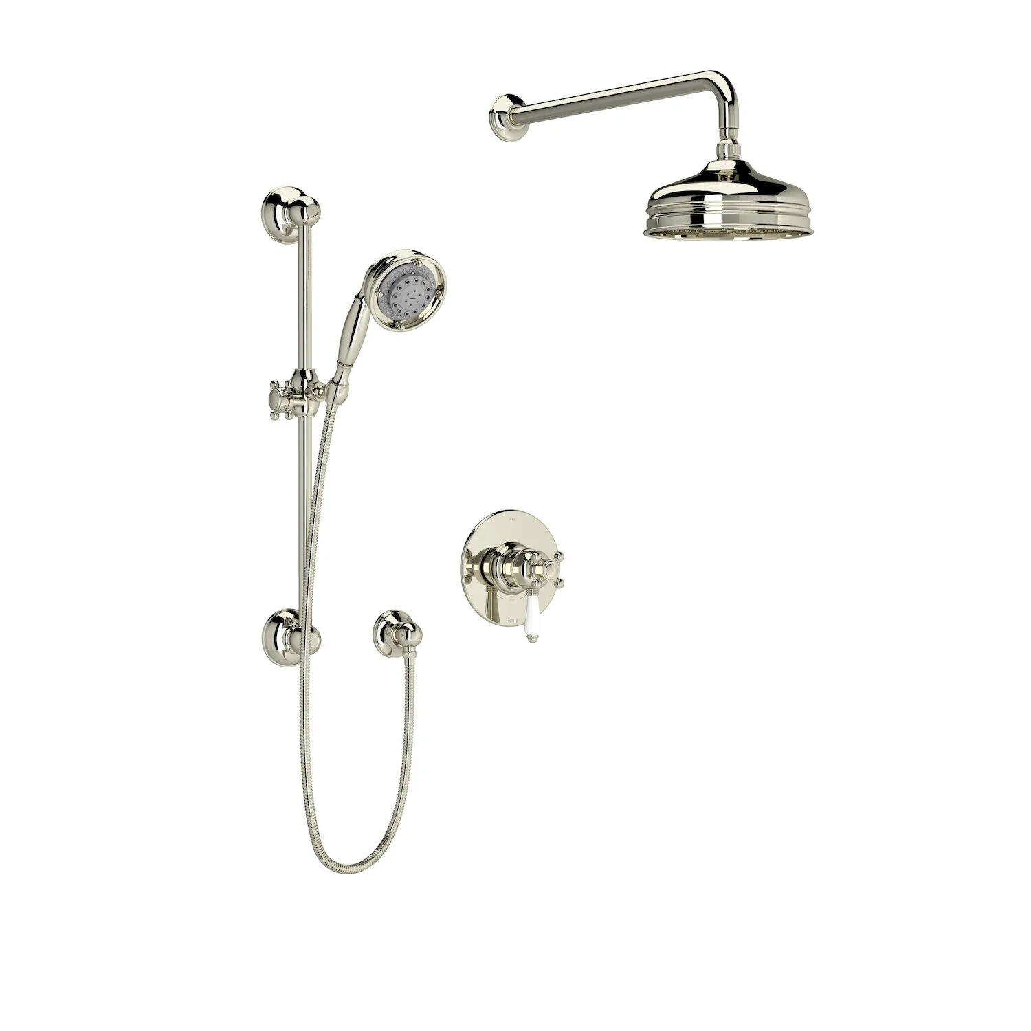 VIAGGIO 1/2" THERMOSTATIC & PRESSURE BALANCE 3 FUNCTION SYSTEM TRIM WITH INTEGRATED VOLUME CONTROL (PORCELAIN LEVER) - Image 3