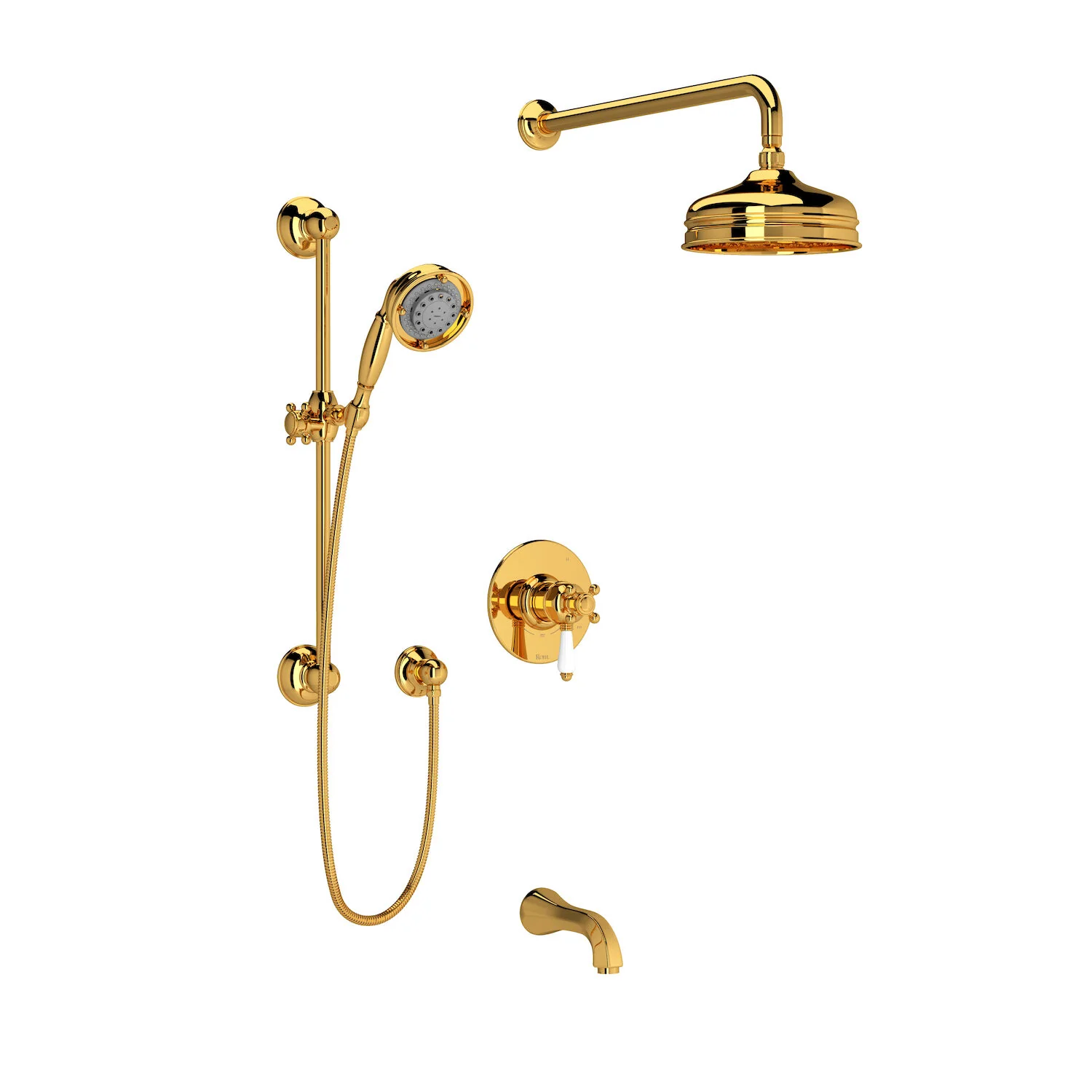VIAGGIO 1/2" THERMOSTATIC & PRESSURE BALANCE 3 FUNCTION SYSTEM WITH INTEGRATED VOLUME CONTROL (PORCELAIN LEVER) - Image 3