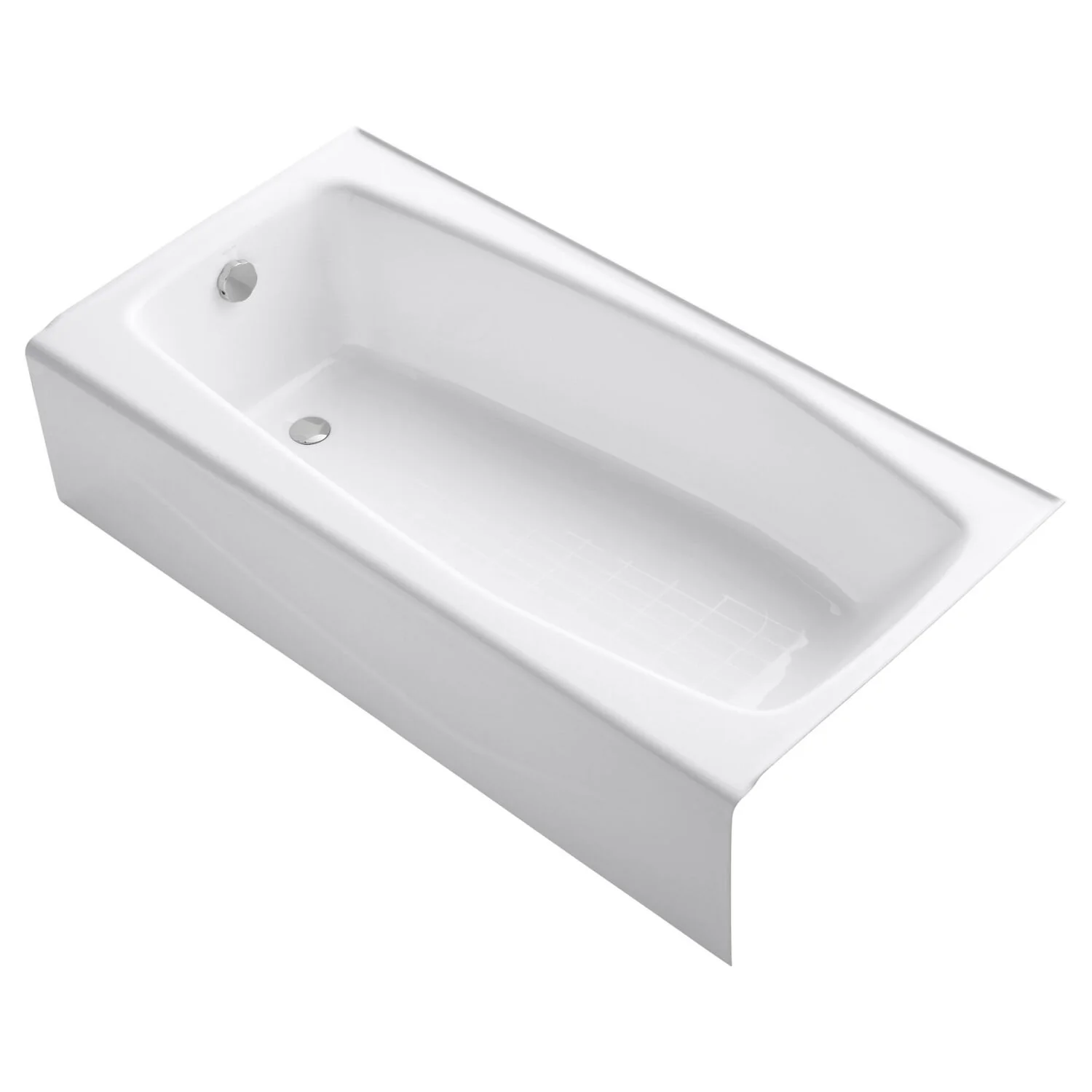 VILLAGER® 60 X 30 INCHES ALCOVE BATHTUB WITH INTEGRAL APRON AND LEFT-HAND DRAIN